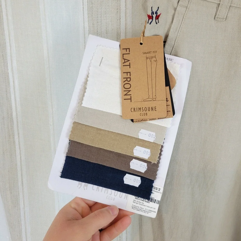 Crimsoune Club‎ Flat Front Smart Fit Basic Tan Khaki Casual Pants Size 32
